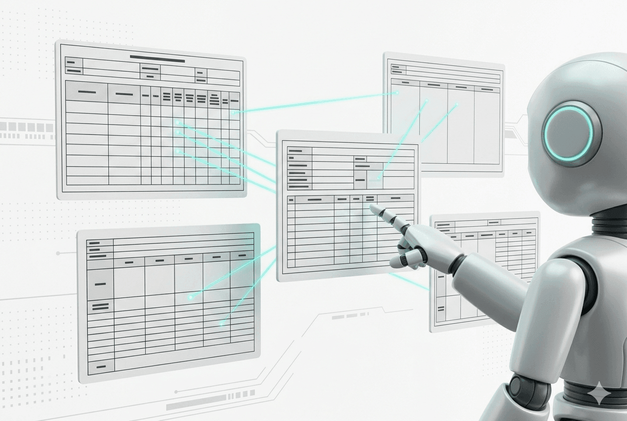 AI robot working with structured LSS artifacts
