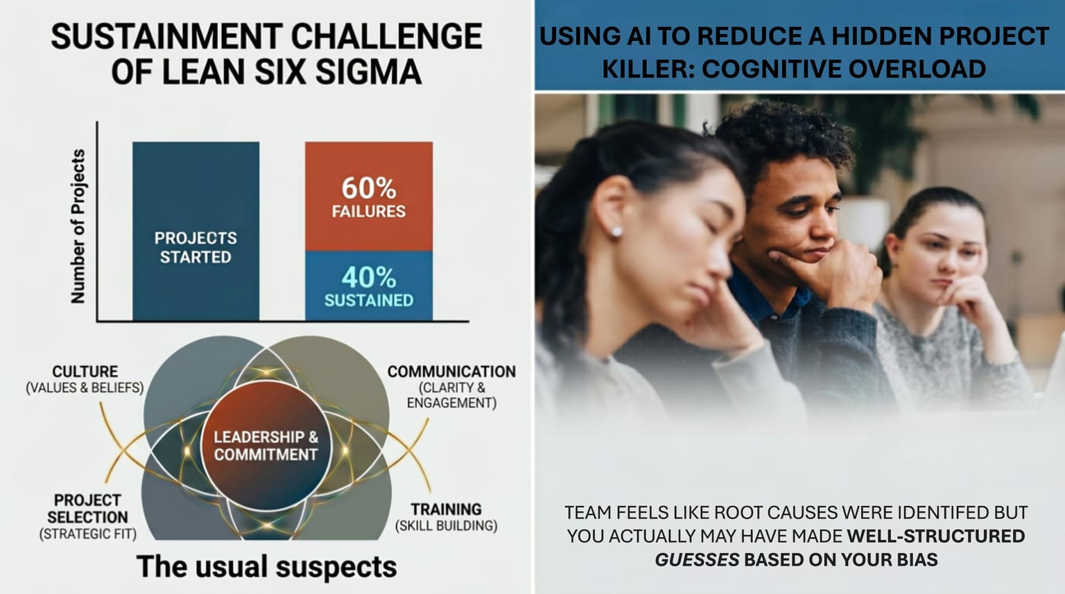 How AI Reduces Cognitive Overload in Lean Six Sigma