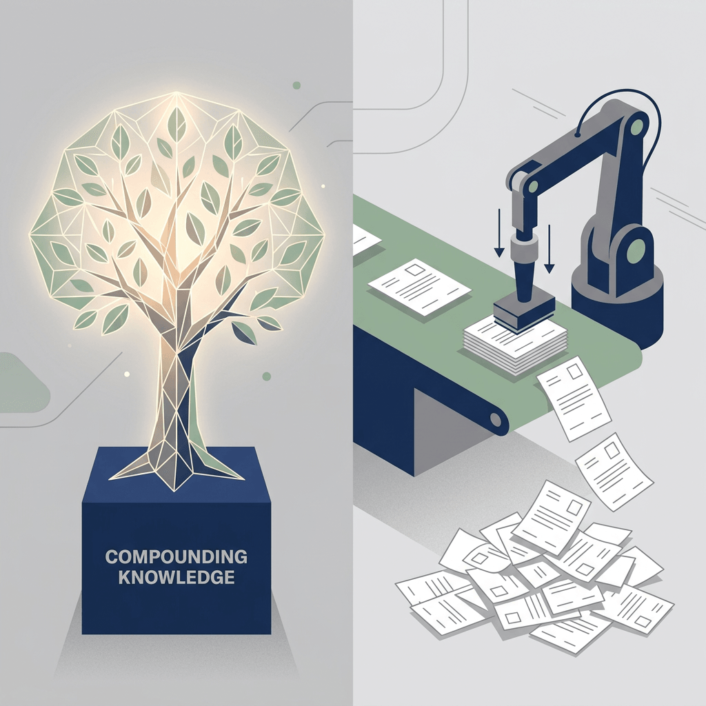 The two paths for AI in Lean Six Sigma — building compounding problem-solving capability, or a depreciating shortcut that fills in deliverables